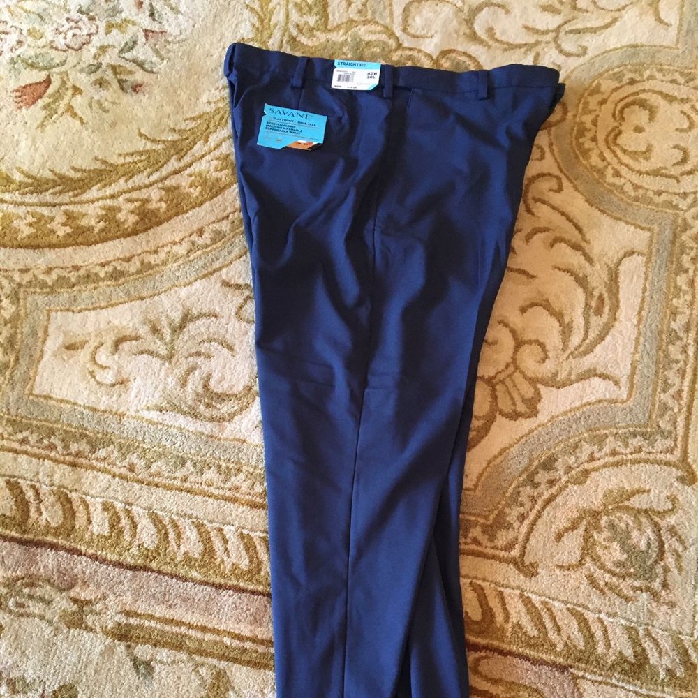 NWT - Men's Navy Blue Savane slacks